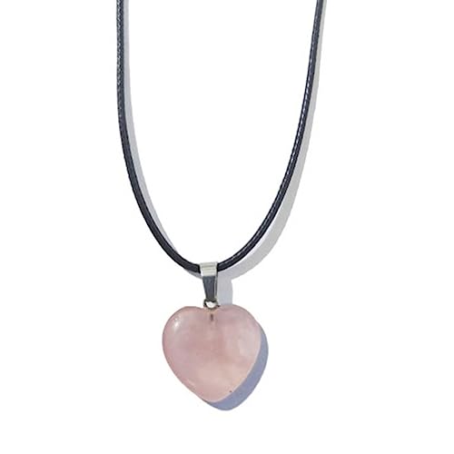 WOURRD Naturstein Anhänger Halskette Herz Formkristall Augenprogrammat Für Frauen Männer Schmuck Making Halskette Charme Geschenk von WOURRD