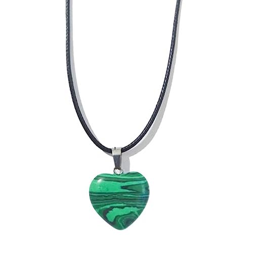 WOURRD Naturstein Anhänger Halskette Herz Formkristall Augenprogrammat Für Frauen Männer Schmuck Making Halskette Charme Geschenk von WOURRD