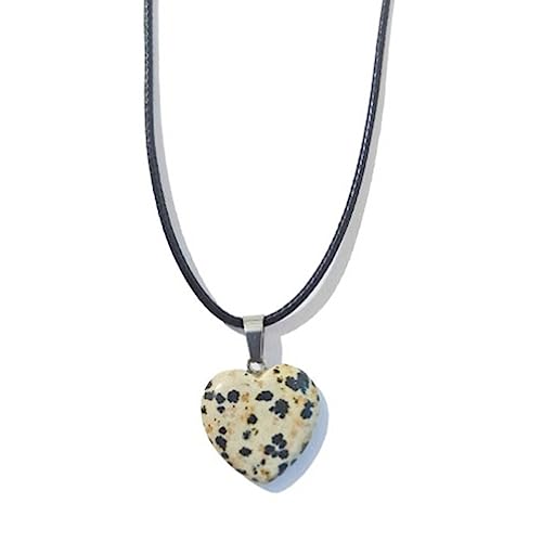WOURRD Naturstein Anhänger Halskette Herz Formkristall Augenprogrammat Für Frauen Männer Schmuck Making Halskette Charme Geschenk von WOURRD