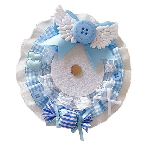WOURRD Spitzen Abzeichen Display Mit Candy Factor. Eleganter Button Abzeichen Display Ständer Mit Spitzen Und Bonbon Designs Für Stilvolle Outfits von WOURRD