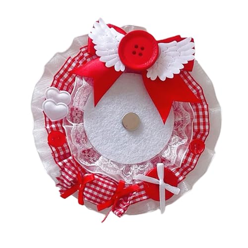WOURRD Spitzen Abzeichen Display Mit Candy Factor. Eleganter Button Abzeichen Display Ständer Mit Spitzen Und Bonbon Designs Für Stilvolle Outfits von WOURRD