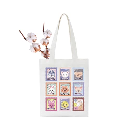 WOUYTPE Stray Kids Tasche, Stray Kids Merch, Stoffbeutel Bedruckt, Geeignet zum Einkaufen, Reisen, Arbeiten Oder Als Geschenk für Einen Freund, Handheld-Design WOUYTPE Stray Kids Tasche, Stray Kids Merch, Stoffbeutel Bedruckt, Geeignet zum Einkaufen, Reisen, Arbeiten Oder Als Geschenk für Einen Freund, Handheld-Design von WOUYTPE