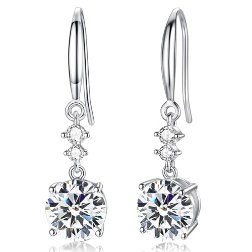 Ohrringe Silber 925 Hängend Silberohrringe 925 Damen Zirkonia Geburtsstein Geburtstag Geschenk von WOVEE
