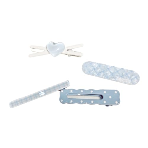 Extra starke und rutschfeste Baumwoll-Haarbänder Haargummis für Frauen und Mädchen Workout Hochzeit Haarschmuck (4 blue.,multicolor) von WOVSTNOV