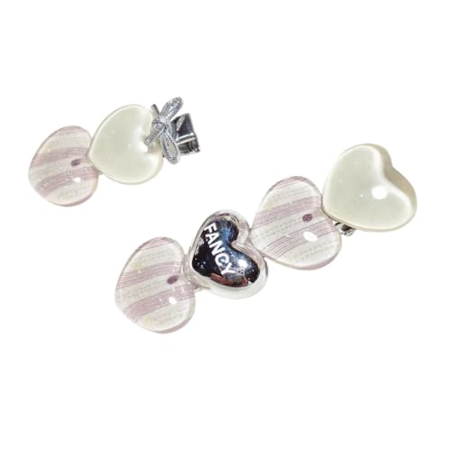 Extra starke und rutschfeste Baumwoll-Haarbänder Haargummis für Frauen und Mädchen Workout Hochzeit Haarschmuck (A pair of yellow hearts,multicolor) von WOVSTNOV