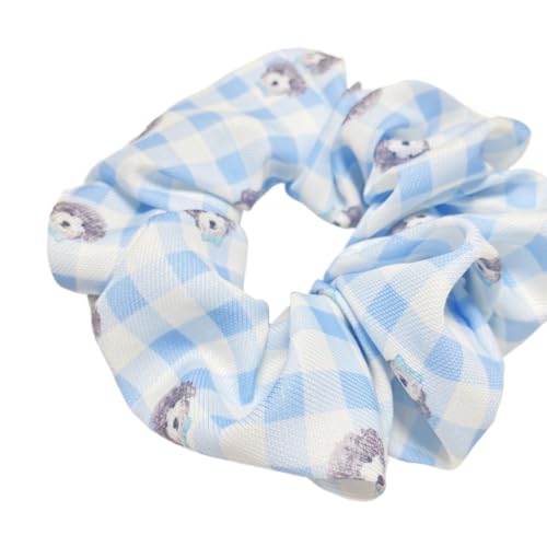 Extra starke und rutschfeste Baumwoll-Haarbänder Haargummis für Frauen und Mädchen Workout Hochzeit Haarschmuck (Blue Checked Dog,multicolor) von WOVSTNOV