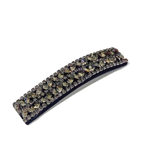 Glitzernde Kristall-Haarnadeln Strass-Kristall-Haarspangen Clips Glitzer-Haarschmuck für Frauen und Mädchen (7cm gray and black 1pc) von WOVSTNOV