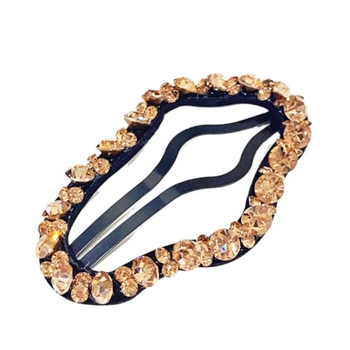 Glitzernde Kristall-Haarnadeln Strass-Kristall-Haarspangen Clips Glitzer-Haarschmuck für Frauen und Mädchen (7cm orange cloud 1pc) von WOVSTNOV