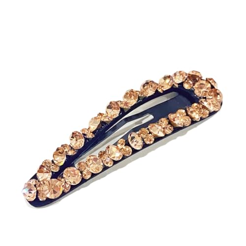 Glitzernde Kristall-Haarnadeln Strass-Kristall-Haarspangen Clips Glitzer-Haarschmuck für Frauen und Mädchen (8cm orange water drop 1pc) von WOVSTNOV