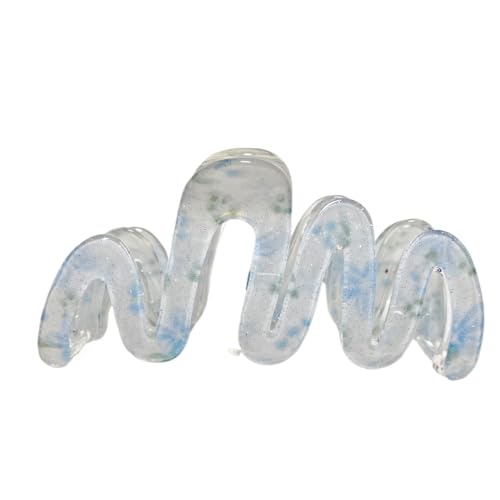 Starker Halt und rutschfeste Haarkrallenclips für Frauen und Mädchen Handgemachte Haarkrallenclips und Barrettes (Blue 10cm) von WOVSTNOV