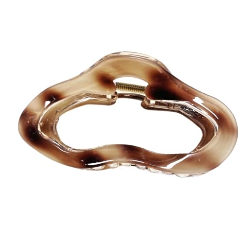Starker Halt und rutschfeste Haarkrallenclips für Frauen und Mädchen Handgemachte Haarkrallenclips und Barrettes (Coffee color 10cm) von WOVSTNOV