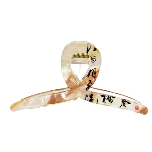 Starker Halt und rutschfeste Haarkrallenclips für Frauen und Mädchen Handgemachte Haarkrallenclips und Barrettes (Gradual change light amber 11cm) von WOVSTNOV