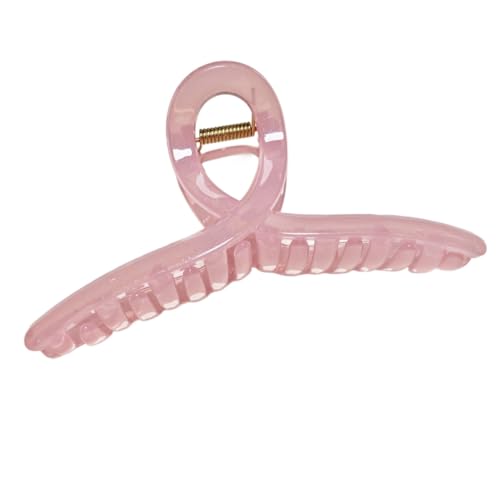 Starker Halt und rutschfeste Haarkrallenclips für Frauen und Mädchen Handgemachte Haarkrallenclips und Barrettes (Jelly Rose Pink 13cm) von WOVSTNOV