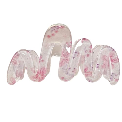 Starker Halt und rutschfeste Haarkrallenclips für Frauen und Mädchen Handgemachte Haarkrallenclips und Barrettes (Pink 10cm) von WOVSTNOV