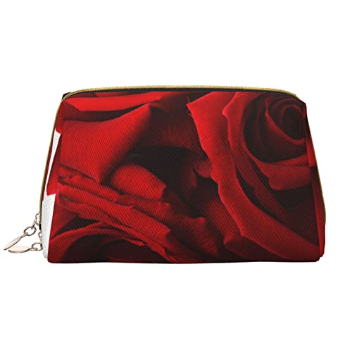 WOWBED Gothic Rose bedruckte Reise-Make-up-Tasche tragbare Kosmetiktasche große Kosmetiktasche mit Reißverschluss für Damen und Mädchen, Weiss/opulenter Garten, Einheitsgröße von WOWBED