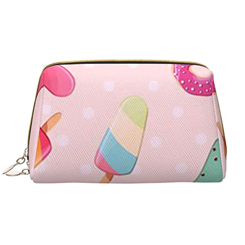 WOWBED Make-up-Tasche, Leder, bedruckt, groß, für Reisen, Make-up, Organizer, Kosmetikpinsel, Tasche für Damen und Mädchen, Weiss/opulenter Garten, Einheitsgröße von WOWBED