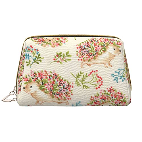 WOWBED Make-up-Tasche mit Blumenmuster, tragbar, Kosmetiktasche, groß, mit Reißverschluss, Kosmetiktasche für Damen und Mädchen, Weiss/opulenter Garten, Einheitsgröße von WOWBED