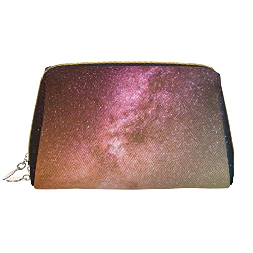 WOWBED Mann schaut Universum Nachthimmel bedruckte Reise-Make-up-Tasche tragbare Kosmetiktasche große Kosmetiktasche mit Reißverschluss für Damen und Mädchen, Weiss/opulenter Garten, Einheitsgröße von WOWBED