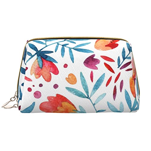 WOWBED Mexikanischer Stil Blumen bedruckte Reise Make-up Tasche Tragbare Kosmetiktasche Große Kosmetik Organizer Beauty Zipper Kosmetiktasche für Frauen von WOWBED