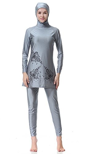 WOWDECOR Islamische Bademode Muslimische Badeanzüge für Frauen Mädchen Vollabdeckung Burkini Schwimmen Beachwear von WOWDECOR