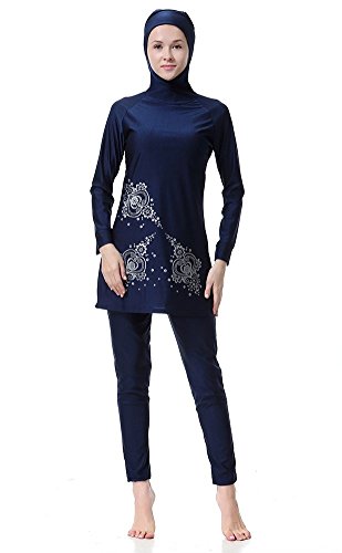 WOWDECOR Islamische Bademode Muslimische Badeanzüge für Frauen Mädchen Vollabdeckung Burkini Schwimmen Beachwear von WOWDECOR