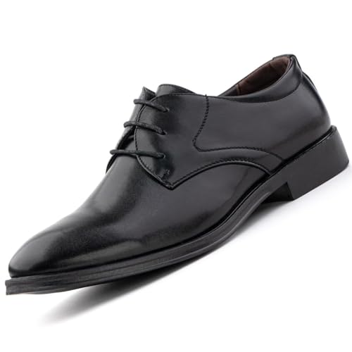 Anzugschuhe Herren Oxford Derby Schuhe Klassischer Männer Businessschuhe Schnürhalbschuhe Herren Lederschuhe Hochzeitsschuhe Lackschuhe für Formale Anlässe (Anzu-3, 38EU) von WOWEI