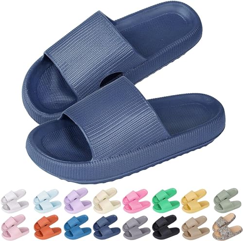 WOWEI Badeschuhe Herren Damen Slides Slippers Cloudyzz Schlappen Wolken Hausschuhe Garten Weich rutschfest Sommer Pantoletten Badeschlappen (Slip-14, 38/39 EU) von WOWEI