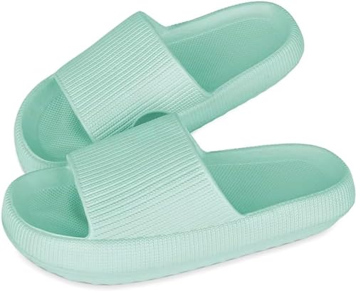 WOWEI Badeschuhe Herren Damen Slides Slippers Cloudyzz Schlappen Wolken Hausschuhe Garten Weich rutschfest Sommer Pantoletten Badeschlappen (Slip-11, 42/43 EU) von WOWEI