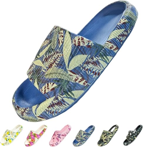 WOWEI Badeschuhe Herren Damen Slides Slippers Cloudyzz Schlappen Wolken Hausschuhe Garten Weich rutschfest Sommer Pantoletten Badeschlappen (Slip-7, 40/41 EU) von WOWEI