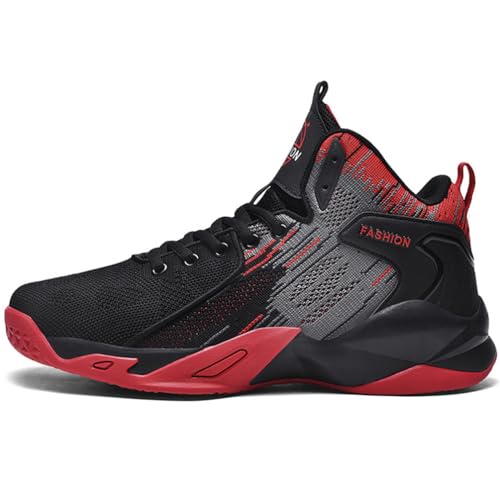 WOWEI Basketballschuhe Herren Leichte Atmungsaktiv Sportschuhe Stoßdämpfung Basketballschuhe Turnschuhe Herren Laufen Trainer Sneaker (AJF-C32, 45EU) von WOWEI