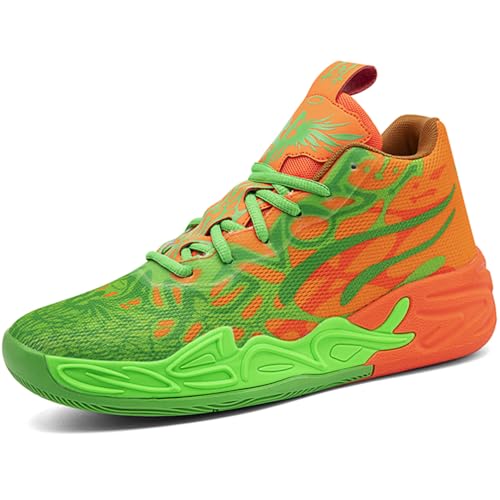 WOWEI Basketballschuhe für Herren Hohe Freizeitschuhe Sportschuhe Stoßdämpfung rutschfeste Basketballschuhe Herren Leichte Turnschuhe Laufschuhe Walkingschuhe Sneaker (Bask-15, 38EU) von WOWEI