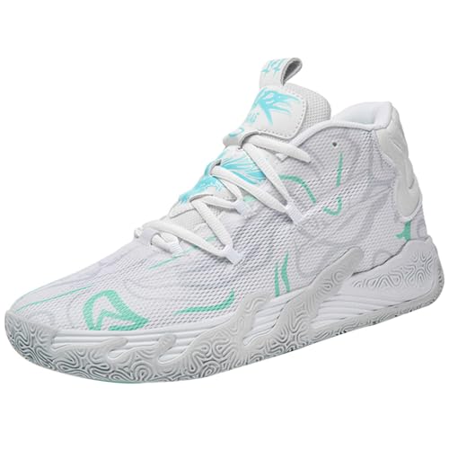WOWEI Basketballschuhe für Herren Hohe Freizeitschuhe Sportschuhe Stoßdämpfung rutschfeste Basketballschuhe Herren Leichte Turnschuhe Laufschuhe Walkingschuhe Sneaker (Bask-2, 41EU) von WOWEI
