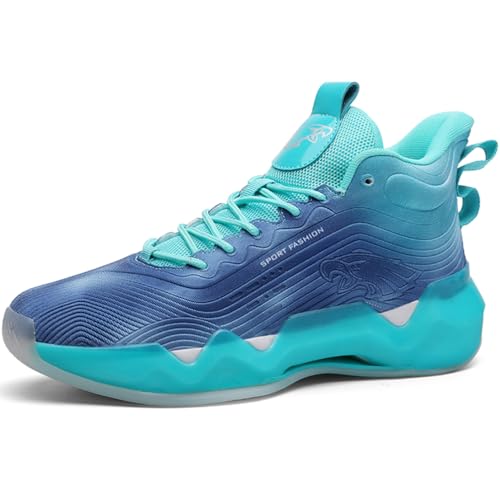 WOWEI Basketballschuhe für Herren Hohe Freizeitschuhe Sportschuhe Stoßdämpfung rutschfeste Basketballschuhe Herren Leichte Turnschuhe Laufschuhe Walkingschuhe Sneaker (Bask-23, 39EU) von WOWEI