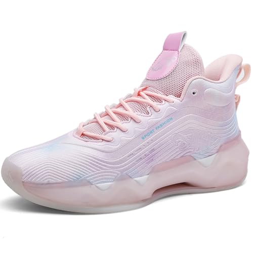 WOWEI Basketballschuhe für Herren Hohe Freizeitschuhe Sportschuhe Stoßdämpfung rutschfeste Basketballschuhe Herren Leichte Turnschuhe Laufschuhe Walkingschuhe Sneaker (Bask-24, 40EU) von WOWEI