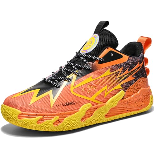 WOWEI Basketballschuhe für Herren Hohe Freizeitschuhe Sportschuhe Stoßdämpfung rutschfeste Basketballschuhe Herren Leichte Turnschuhe Laufschuhe Walkingschuhe Sneaker (Bask-31, 40EU) von WOWEI