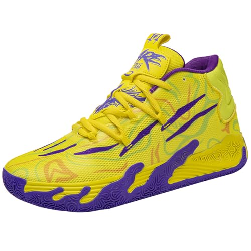 WOWEI Basketballschuhe für Herren Hohe Freizeitschuhe Sportschuhe Stoßdämpfung rutschfeste Basketballschuhe Herren Leichte Turnschuhe Laufschuhe Walkingschuhe Sneaker (Bask-4, 43EU) von WOWEI