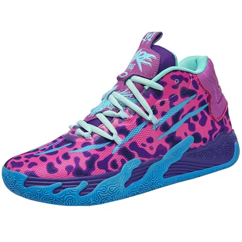 WOWEI Basketballschuhe für Herren Hohe Freizeitschuhe Sportschuhe Stoßdämpfung rutschfeste Basketballschuhe Herren Leichte Turnschuhe Laufschuhe Walkingschuhe Sneaker (Bask-6, 41EU) von WOWEI