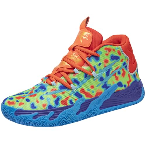 WOWEI Basketballschuhe für Herren Hohe Freizeitschuhe Sportschuhe Stoßdämpfung rutschfeste Basketballschuhe Herren Leichte Turnschuhe Laufschuhe Walkingschuhe Sneaker (Bask-7, 36EU) von WOWEI
