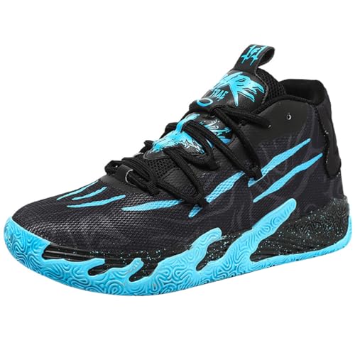 WOWEI Basketballschuhe für Herren Hohe Freizeitschuhe Sportschuhe Stoßdämpfung rutschfeste Basketballschuhe Herren Leichte Turnschuhe Laufschuhe Walkingschuhe Sneaker (Bask-8, 37EU) von WOWEI