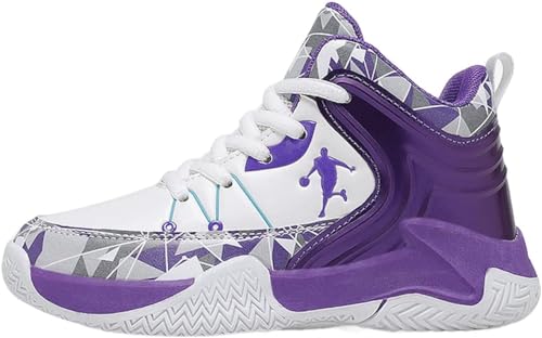 WOWEI Basketballschuhe für Jungen Kinder Turnschuhe Outdoor Basketballschuhe für Mädchen Jungen Sportschuhe Leicht Atmungsaktive Turnschuhe Sneaker Walkingschuhe Unisex (CXB-A20, 31EU) von WOWEI