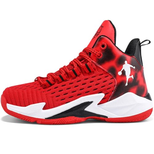 WOWEI Basketballschuhe für Jungen Kinder Turnschuhe Outdoor Basketballschuhe für Mädchen Jungen Sportschuhe Leicht Atmungsaktive Turnschuhe Sneaker Walkingschuhe Unisex (CXB-A28, 40EU) von WOWEI