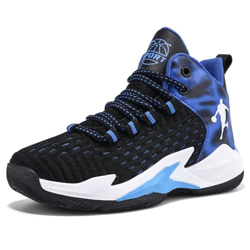 WOWEI Basketballschuhe für Jungen Kinder Turnschuhe Outdoor Basketballschuhe für Mädchen Jungen Sportschuhe Leicht Atmungsaktive Turnschuhe Sneaker Walkingschuhe Unisex (CXB-A29, 37EU) von WOWEI