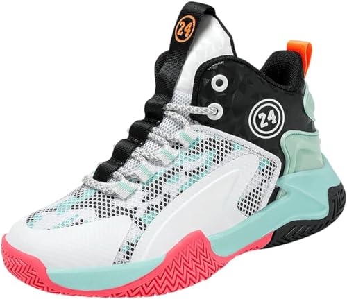 WOWEI Basketballschuhe für Jungen Kinder Turnschuhe Outdoor Basketballschuhe für Mädchen Jungen Sportschuhe Leicht Atmungsaktive Turnschuhe Sneaker Walkingschuhe Unisex (CXB-A6, 36EU) von WOWEI