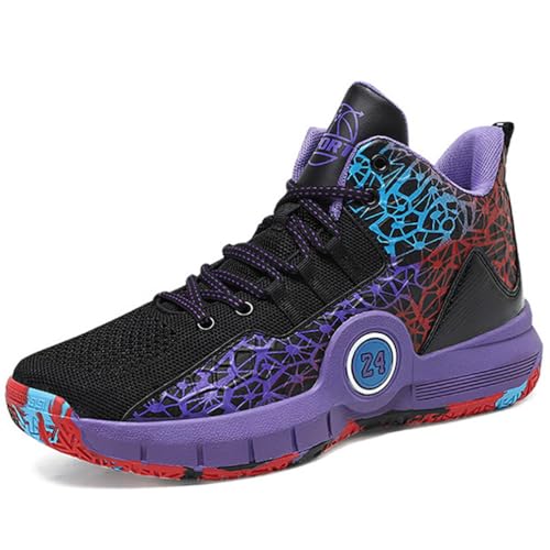 WOWEI Basketballschuhe für Jungen Kinder Turnschuhe Outdoor Basketballschuhe für Mädchen Jungen Sportschuhe Leicht Atmungsaktive Turnschuhe Sneaker Walkingschuhe Unisex (CXB-G1, 37EU) von WOWEI