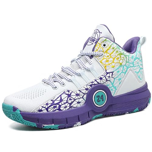 WOWEI Basketballschuhe für Jungen Kinder Turnschuhe Outdoor Basketballschuhe für Mädchen Jungen Sportschuhe Leicht Atmungsaktive Turnschuhe Sneaker Walkingschuhe Unisex (CXB-G4, 41EU) von WOWEI