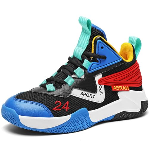 WOWEI Basketballschuhe für Jungen Kinder Turnschuhe Outdoor Basketballschuhe für Mädchen Jungen Sportschuhe Leicht Atmungsaktive Turnschuhe Sneaker Walkingschuhe Unisex (KKI-G5, 32EU) von WOWEI