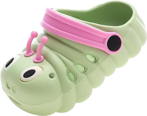 WOWEI Clogs Pantoletten Kinder Gartenschuhe für Jungen Mädchen Rutschfeste Gartenclogs Dinosaurier Pantoffeln Kinder Sandalen Badeschuhe Gummi Hausschuhe Latschen Unisex (Clogs-A1, 24EU) von WOWEI