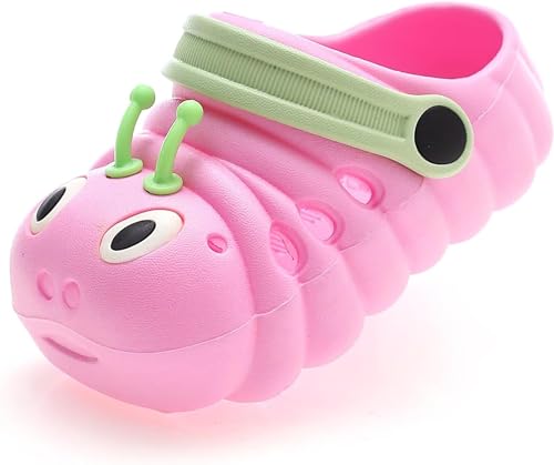 WOWEI Clogs Pantoletten Kinder Gartenschuhe für Jungen Mädchen Rutschfeste Gartenclogs Dinosaurier Pantoffeln Kinder Sandalen Badeschuhe Gummi Hausschuhe Latschen Unisex (Clogs-A2, 25EU) von WOWEI