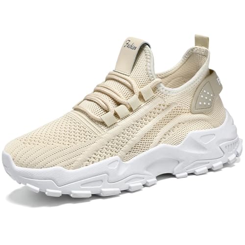 WOWEI Damen Laufschuhe Turnschuhe Sportschuhe Sneaker Running Tennis Schuhe Leichtgewichts Atmungsaktiv Frauen Straßenlaufschuhe Walkingschuhe Outdoor Fitness Jogging (Jog-K1, 41EU) von WOWEI