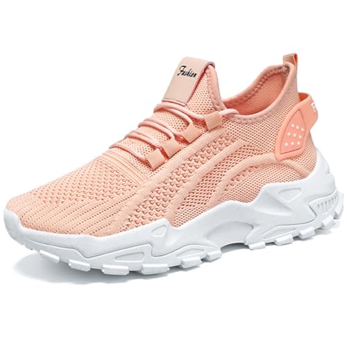 WOWEI Damen Laufschuhe Turnschuhe Sportschuhe Sneaker Running Tennis Schuhe Leichtgewichts Atmungsaktiv Frauen Straßenlaufschuhe Walkingschuhe Outdoor Fitness Jogging (Jog-K4, 41EU) von WOWEI